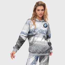 Женский костюм с толстовкой 3D BMW - снежная вершина - фото 2