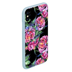 Чехол для iPhone XS Max матовый Розовые пионы - фото 2