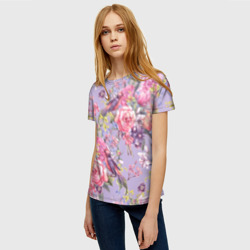 Женская футболка 3D Лилии и розы - фото 2