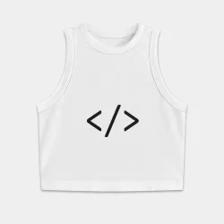 Женская укороченная майка-топ хлопок Hard coder