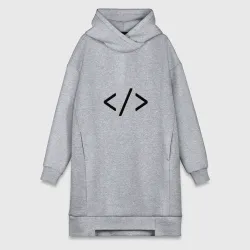 Платье-худи хлопок Hard coder