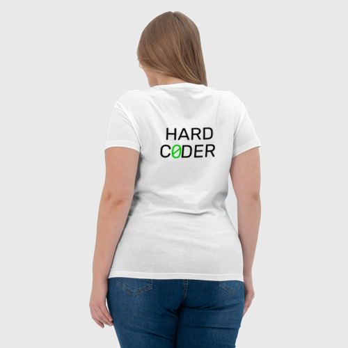 Женская футболка хлопок Hard coder, цвет белый - фото 7