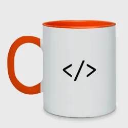 Кружка двухцветная Hard coder
