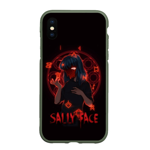 Чехол для iPhone XS Max матовый Sally Face, цвет темно-зеленый