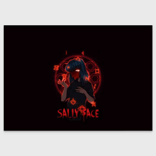 Поздравительная открытка Sally Face, цвет белый