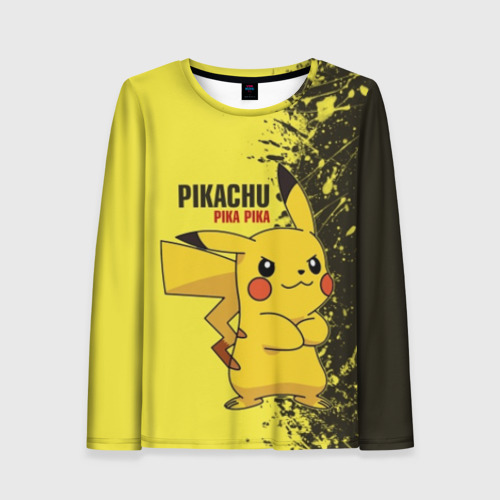 Женский лонгслив 3D Pikachu Pika Pika, цвет 3D печать