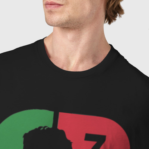 Мужская футболка хлопок Роналду, цвет черный - фото 6