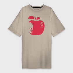 Платье-футболка хлопок Тетрадь Смерти - Рюк и яблоко