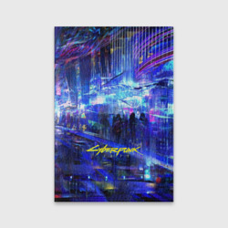 Обложка для паспорта матовая кожа Cyberpunk 2077