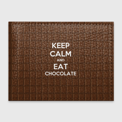 Обложка для студенческого билета Keep calm and eat chocolate, цвет оранжевый