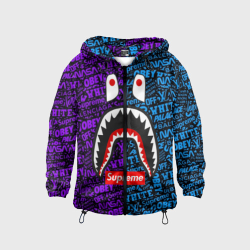 Детская ветровка 3D SUPREME x BAPE Фото 01 Детская ветровка 3D SUPREME x BAPE Фото 01