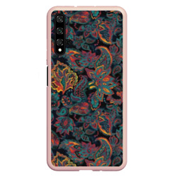 Чехол для Honor 20 Узор пейсли на черном
