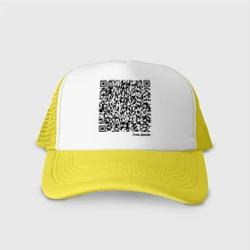 Кепка тракер с сеткой Цитата Стива Джобса qr-code