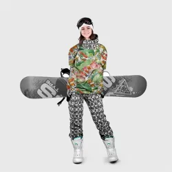 Накидка на куртку 3D Карпы кои в зелени - фото 2