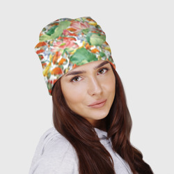 Шапка 3D Карпы кои в зелени - фото 2