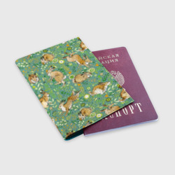 Обложка для паспорта матовая кожа Милые зайчата - фото 2