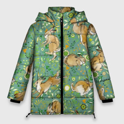 Женская зимняя куртка Oversize Милые зайчата
