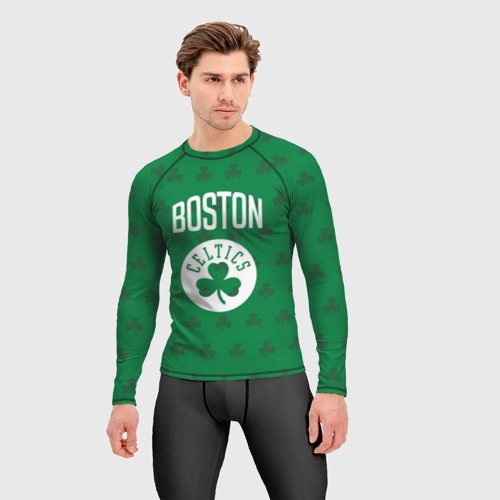 Мужской рашгард 3D Boston Celtics, цвет 3D печать - фото 3