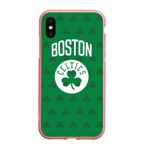 Чехол для iPhone XS Max матовый Boston Celtics, цвет баблгам