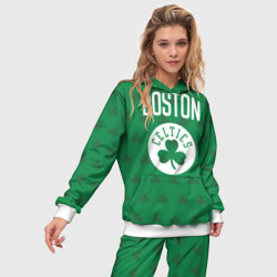 Женский костюм с толстовкой 3D Boston Celtics - фото 2