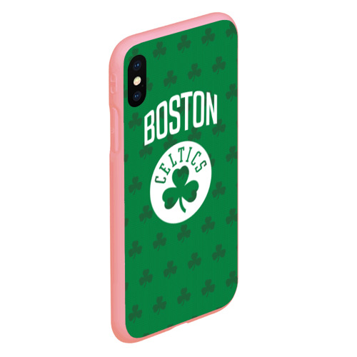 Чехол для iPhone XS Max матовый Boston Celtics, цвет баблгам - фото 3