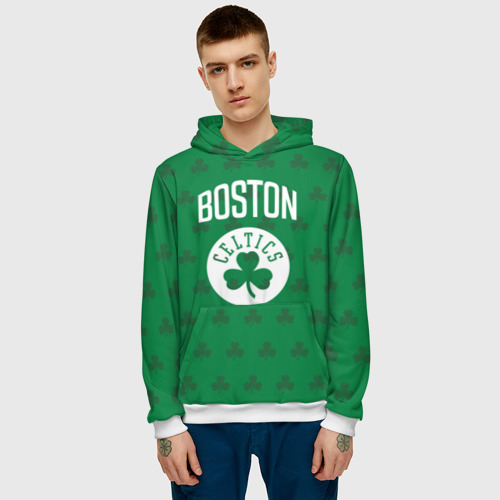 Мужская толстовка 3D Boston Celtics, цвет белый - фото 3