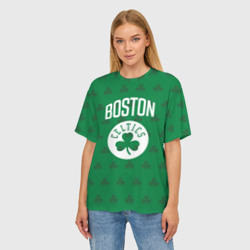 Женская футболка oversize 3D Boston Celtics - фото 2