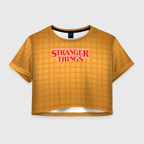 Женская футболка Crop-top 3D STRANGER THINGS, цвет 3D печать