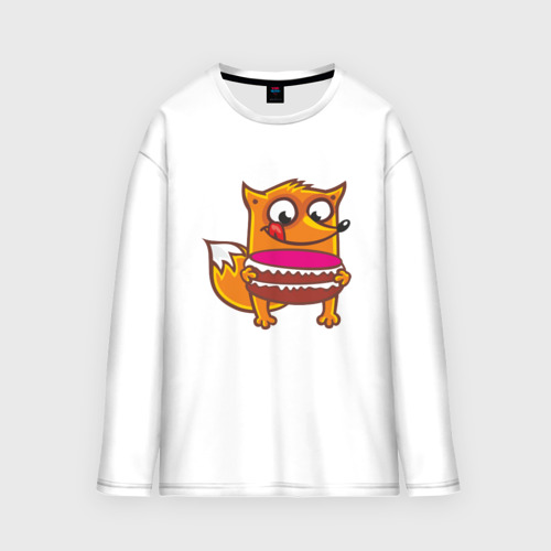 Мужской лонгслив oversize хлопок Голодная лиса