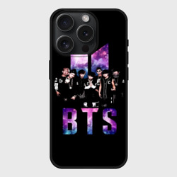 Чехол силиконовый для Apple iPhone 15 Pro Мax матовый BTS army