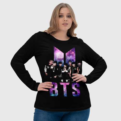 Женский лонгслив 3D BTS army, цвет 3D печать - фото 6