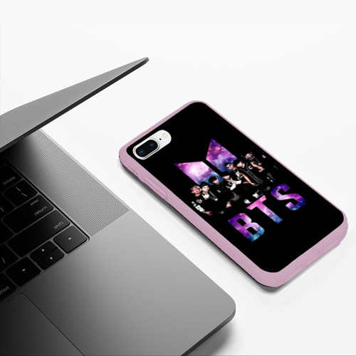 Чехол для iPhone 7Plus/8 Plus матовый BTS army, цвет розовый - фото 5