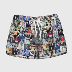 Женские шорты 3D BTS Collage