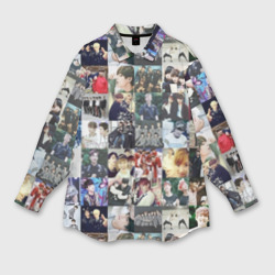 Мужская рубашка oversize 3D BTS Collage