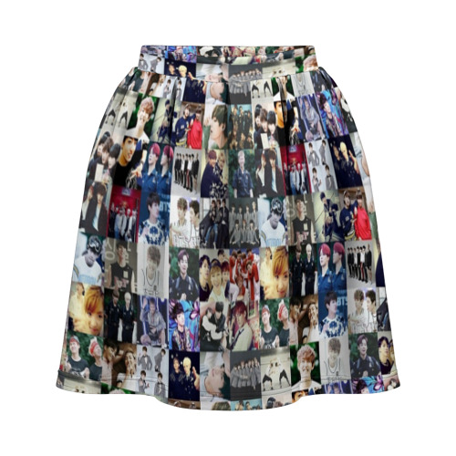 Юбка-солнце 3D BTS Collage Фото 01 Юбка-солнце 3D BTS Collage Фото 01