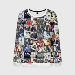 Мужской свитшот 3D BTS Collage