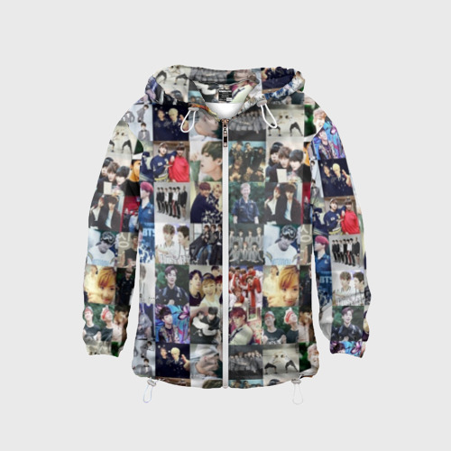 Детская ветровка 3D BTS Collage Фото 01 Детская ветровка 3D BTS Collage Фото 01
