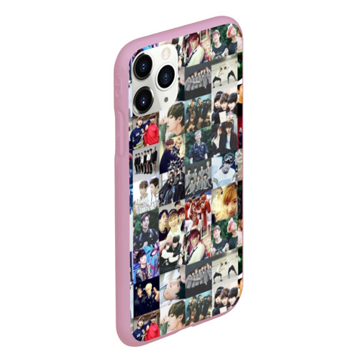 Чехол для iPhone 11 Pro Max матовый BTS Collage, цвет розовый - фото 3