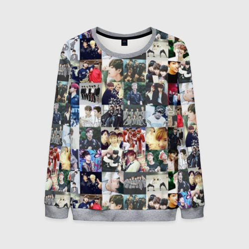 Мужской свитшот 3D BTS Collage Фото 01 Мужской свитшот 3D BTS Collage Фото 01
