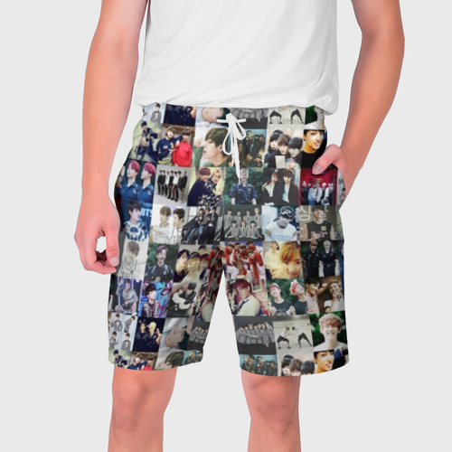 Мужские шорты 3D BTS Collage Фото 01 Мужские шорты 3D BTS Collage Фото 01