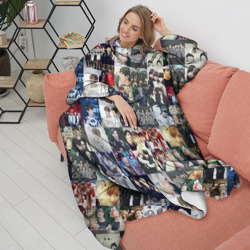 Плед с рукавами BTS Collage - фото 2