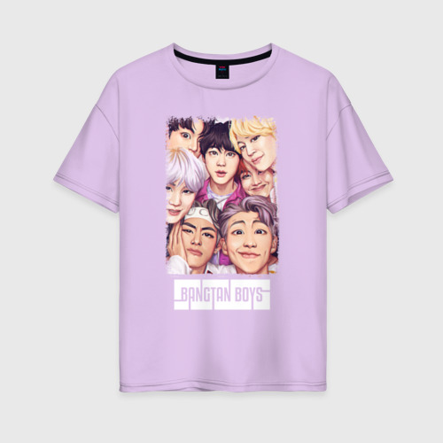 Женская футболка хлопок Oversize BTS Фото 01 Женская футболка хлопок Oversize BTS Фото 01