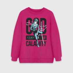 Женский свитшот oversize без начеса хлопок God of calamity. Noragami