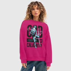 Женский свитшот oversize без начеса хлопок God of calamity. Noragami - фото 2