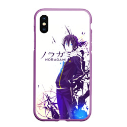 Чехол для iPhone XS Max матовый Noragami Yato blue