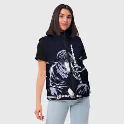 Женский жилет утепленный 3D Грустный Ято. Бездомный Бог - фото 2