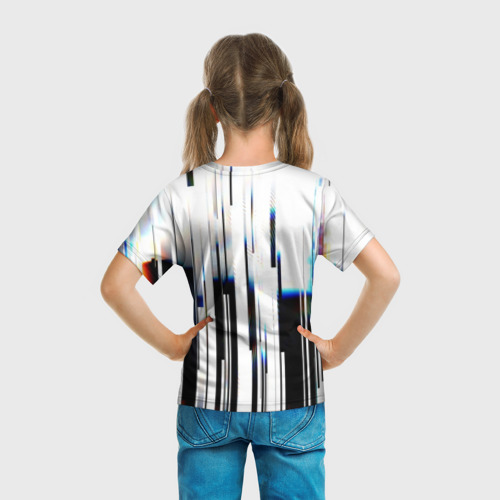 Детская футболка 3D Абстракция Глитч, цвет 3D печать - фото 6