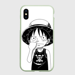 Чехол для iPhone XS Max матовый Палец в носу One Piece