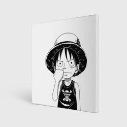 Холст квадратный Палец в носу One Piece