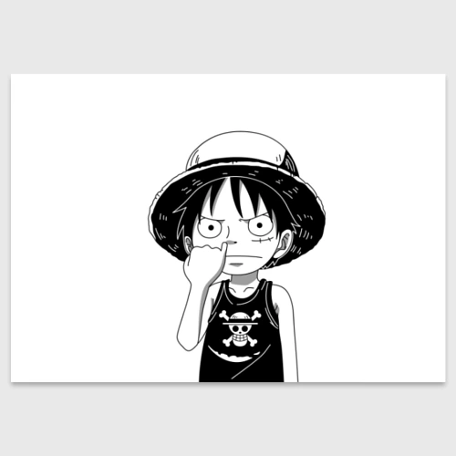 Поздравительная открытка Палец в носу One Piece
